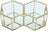 Sei Glass Modular Coffee Table with Mirrored Base - Elevate Your Space with Stylish Versatility!