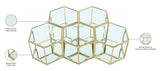 Sei Glass Modular Coffee Table with Mirrored Base - Elevate Your Space with Stylish Versatility!