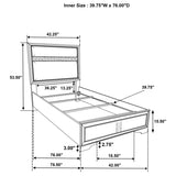 Miranda 4-piece Twin Bedroom Set White