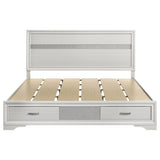Miranda 51-inch Wood California King Storage Panel Bed White