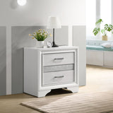 Miranda 2-drawer Nightstand White