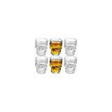 Set of 6 Skull Shot Glasses – 1.75 oz Glass Novelty Drinkware for Halloween Parties, Cocktail Bars & Home Decor