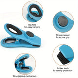 10-Piece Magnetic Bag Clip Set, Multi Blue