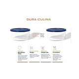 4 Piece Set (6.55 Cup / 52.4Oz) Round Glass Storage Containers With Lids, Blue