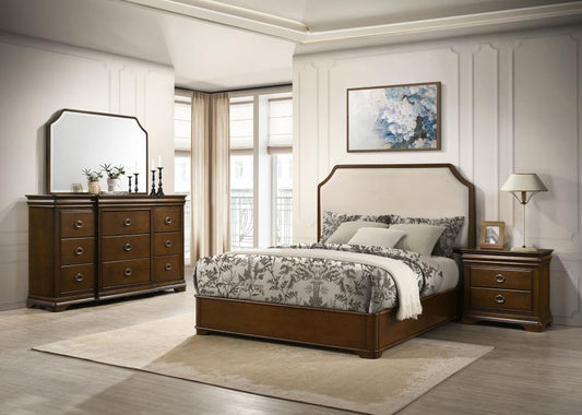 Garland 5-Piece Eastern King Bedroom Set Brown Cherry