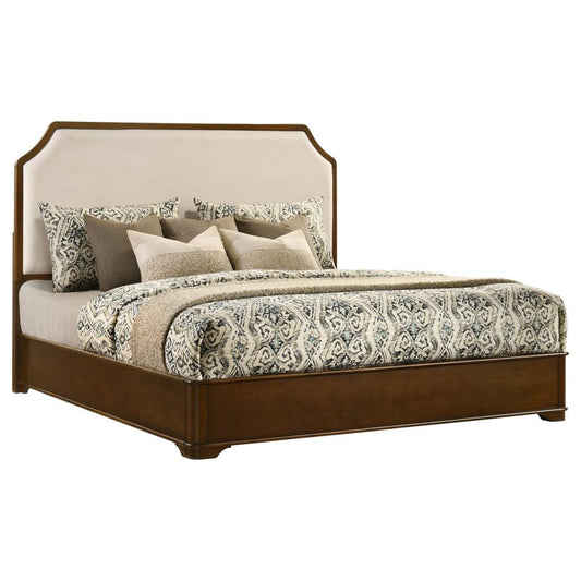 Garland 58-Inch Eastern King Panel Bed Cream Brown Cherry