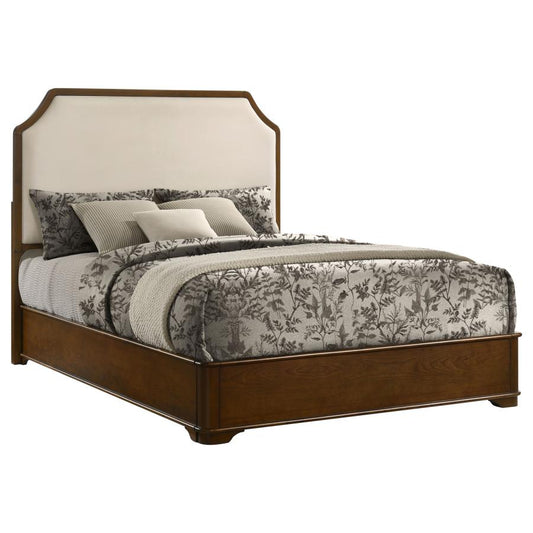 Garland 58-Inch Queen Panel Bed Cream and Brown Cherry