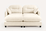 MOLLY 74" Loveseat with 2 Ottomans