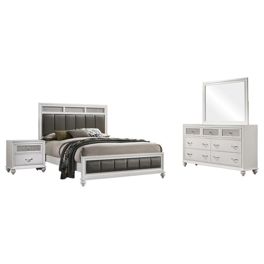 Barzini 5-Piece Eastern King Bedroom Set White