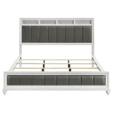 Barzini Wood California King Panel Bed White