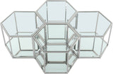 Sei Glass Modular Coffee Table with Mirrored Base - Elevate Your Space with Stylish Versatility!
