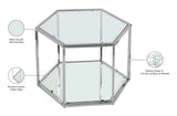 Sei Glass Modular Coffee Table with Mirrored Base - Elevate Your Space with Stylish Versatility!