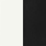 Retro 5-piece Oval Dining Table Set - White and Black