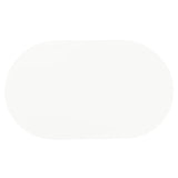 Retro Oval 60-inch Wood Top Dining Table - White and Chrome