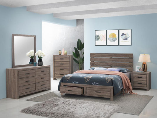 Brantford 4-Piece Eastern King Bedroom Set Coastal White