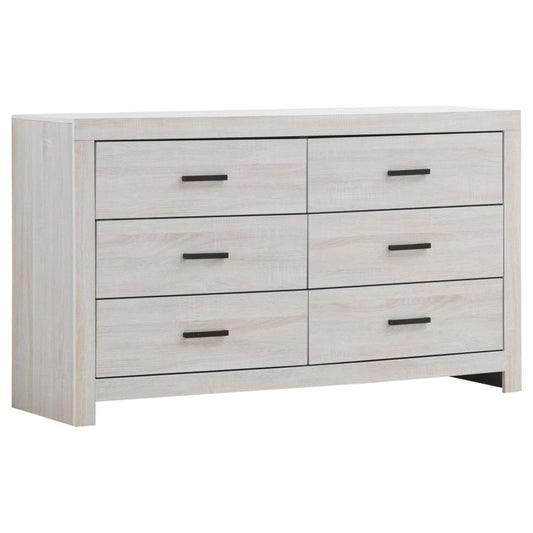 Brantford 6-Drawer Dresser Coastal White