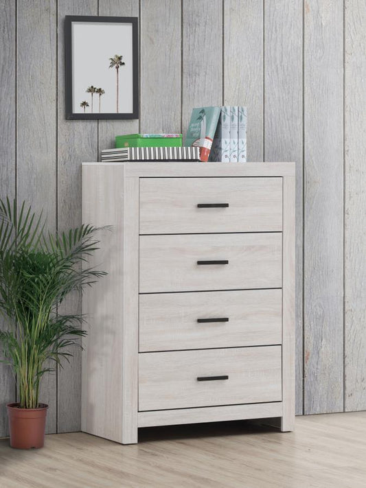 Brantford 4-Drawer Bedroom Chest Coastal White