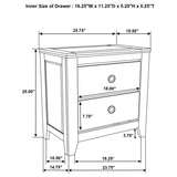 Hazlewood 2-drawer Nightstand Bedside Table Vineyard Oak