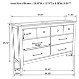Hazlewood 6-drawer Bedroom Dresser Cabinet Vineyard Oak