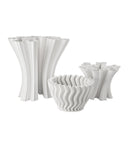 Ripple White Vase