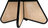 Butterfly Coffee Table - Elegant Mid-Century Design with Oak Veneer Top and Natural Cane Bottom Accent