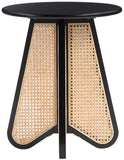 Butterfly End Table - Stunning Mid-Century Design with Oak Veneer Top and Natural Cane Base