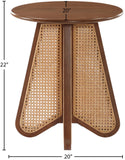 Butterfly End Table - Stunning Mid-Century Design with Oak Veneer Top and Natural Cane Base