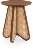 Butterfly End Table - Stunning Mid-Century Design with Oak Veneer Top and Natural Cane Base