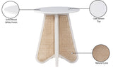 Butterfly End Table - Stunning Mid-Century Design with Oak Veneer Top and Natural Cane Base