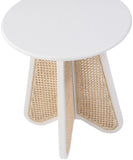 Butterfly End Table - Stunning Mid-Century Design with Oak Veneer Top and Natural Cane Base