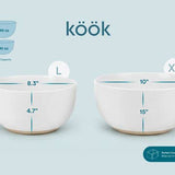 KooK Ceramic Nesting Bowls 18-140 oz, Set of 4