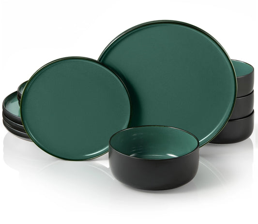 Kook Somerset Ceramic Dinnerware Set, 12-Piece