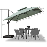 PURPLE LEAF Eco-friendly Fade Resistant Patio Umbrella High Quality Cantilever Umbrella