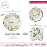 Cheers 72 Piece Party Tableware Set for 24 Guests