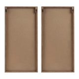Carved Palm Leaves Tropical 2-Piece Wood Wall Art Home Decor