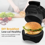 Wholesale Mini Burger Press Maker with Egg Cooker Ring, Black Breakfas