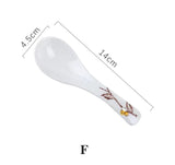 Japanese Ceramic Soup Spoon for Kitchen & Dining