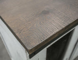 4 Door 60" TV Stand - Pueblo White Solid Pine Wood Collection