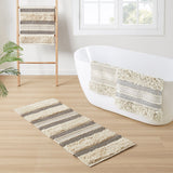 Hand-Woven Shaggy Boho Bath Runner, Natural