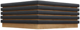 Rory Coffee Table - Contemporary Oak Veneer Design with Stylish Vegan Leather Accents, 39"x39"