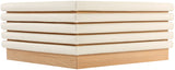 Rory Coffee Table - Contemporary Oak Veneer Design with Stylish Vegan Leather Accents, 39"x39"