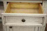 2 Drawer 4 Doors 60" TV Stand - Farmhouse White & Gray