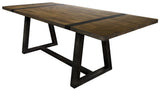 Urban Art Rectangular Dining Table | Industrial Mango Wood Design