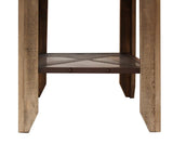 52" Counter Height Table - Rustic Antique Multicolor Solid Pine