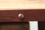 Iron Base Dining Table - Rustic Antique Multicolor Pine Wood