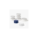 12 Piece Set (2 Cup / 16Oz) Round Glass Storage Containers With Lids, Blue