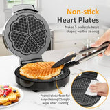 Heart Waffle Maker, 5 Heart Shaped Waffle Iron