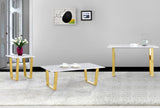 Cameron Contemporary Console Table - Elegant Gold Stainless Steel & Genuine Stone Top Design