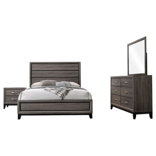 Watson Five-piece Queen Bedroom Set Grey Oak