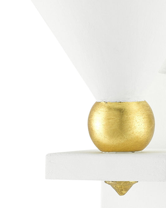 Moderne White Wall Sconce